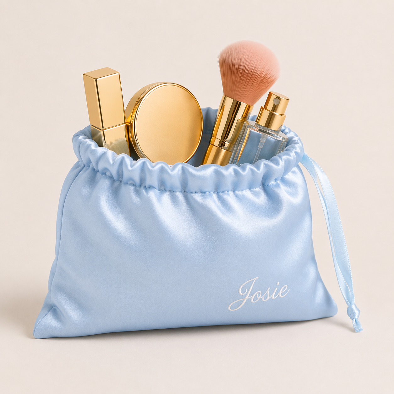 Satin Makeup Pouch