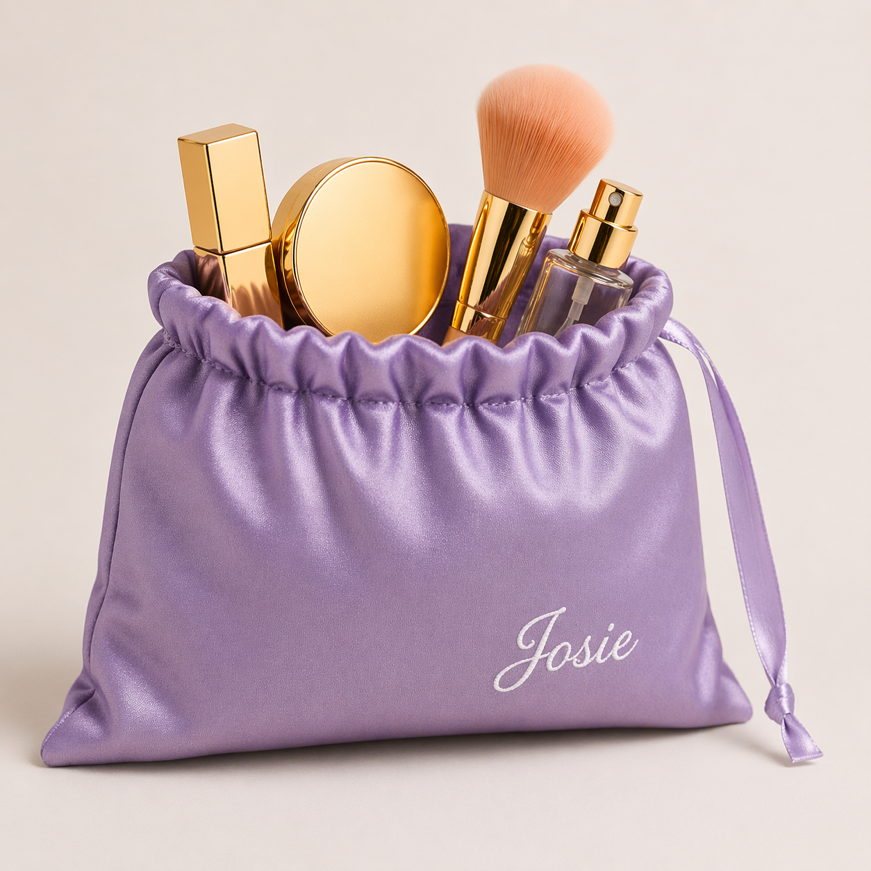 Satin Makeup Pouch