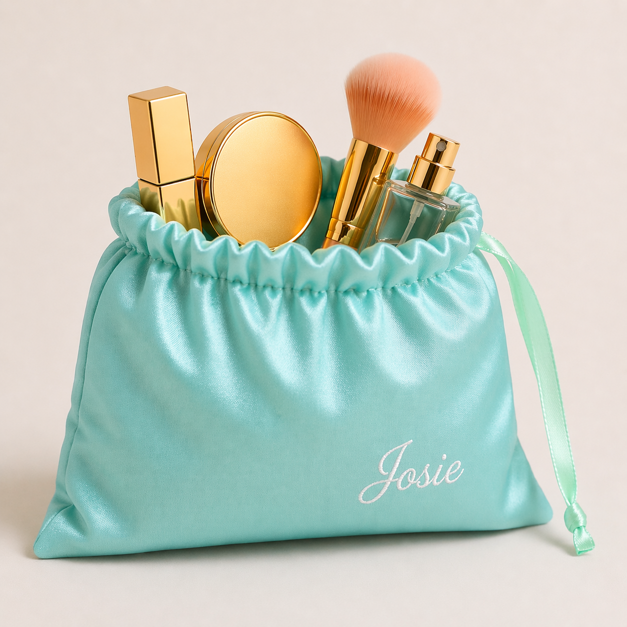Satin Makeup Pouch
